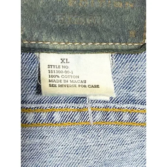 Vintage Gap Special Edition Denim Jean Jacket Mens XL Utility Trucker Chore Barn - Picture 6 of 8